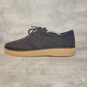 Rothy's Shoes Mens Size 12 Black Knit Lace Up Sneakers Casual Comfort Gum Sole‎